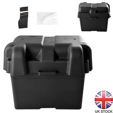 Leisure Battery Box Small With Straps Caravan Camper Boat Motorhome Black