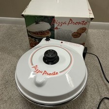 Pizza Pronto Cooker Oven Countertop Stone Wear White Dual Baker PP-70001