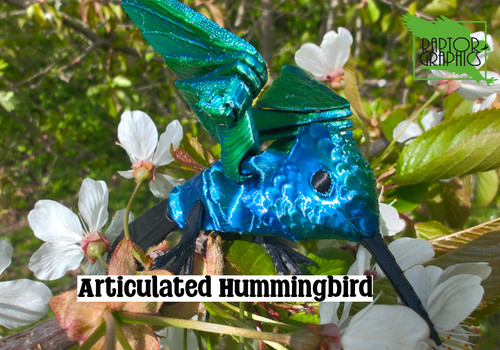 Articulated hummingbird model - articulated,