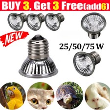 25/50/75W UVA+UVB Heat Emitter Lamp Bulb Light Heater for Reptile Tortoise