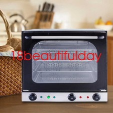 Commercial Electric Steam Convection Oven for Baking with 4 Racks +Spray 2600w