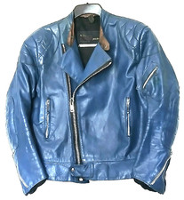 SUPERB BELSTAFF  BLUE LIGHTENING VINTAGE MOTORCYCLE JACKET - 42 - 60s LEWIS ERA