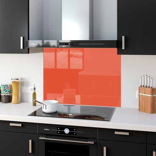 Kitchen glass splashback - glass,