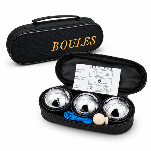 French boules set - set, chrome
