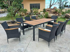 Rattan Dining Set Large Garden