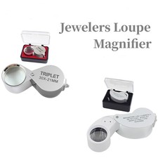 Jewelers Loupe Magnifier Watchmakers with LED Light Glasses Eyeglass Jewelry