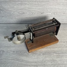 Vintage Ham Radio Variable Roller Inductor Coil Wooden Mounted 120mm 0-54 Res