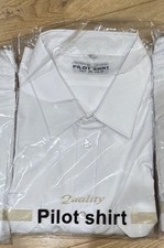 Mens Pilot Shirt Short Sleeve Security Guard Doorman Military Uniform Workwear