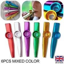 6x Metal Kazoo Gift Harmonica