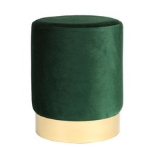 Round Velvet Pouffe Bedroom