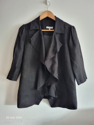 Per una black linen jacket - per,