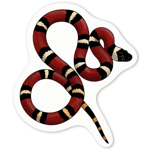 Milk snake white vinyl decal - 'milk, snake'