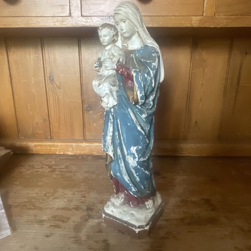 Vintage madonna child statue - vintage,