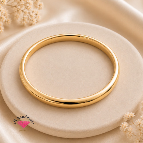 9ct solid gold bangle - 9ct,
