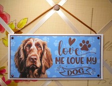 Italian Spinone Sign "Love Me Love My Dog" Wall Hanging Plaque Italiano Handmade