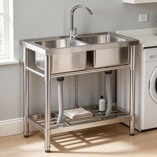 Double bowl stainless steel - bowl,