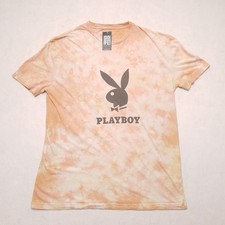 Playboy mens Orange tye-dye T-shirt