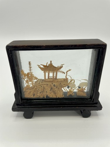 Vintage chinese diorama cork - diorama,