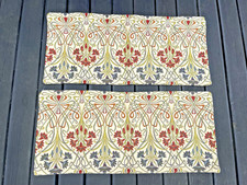 2 TIFFANY JEWEL ART NOUVEAU STYLE ARTISAN BOLSTER CUSHION COVERS BENCH BED SOFA