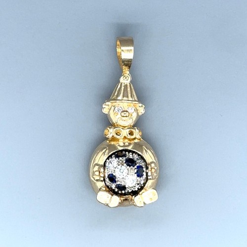 9ct yellow gold - clown, and