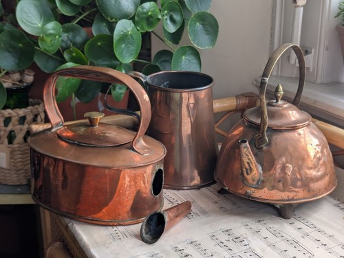 Copper brass tea - brass, pots