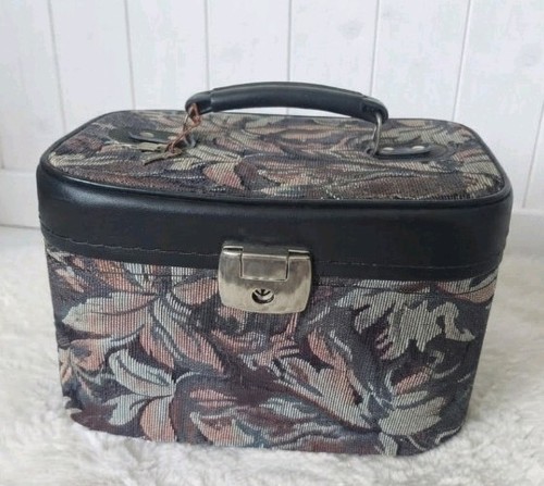 Vintage tapestry train case - tapestry,