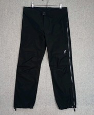 Haglofs Bara Waterproof Over Trousers Men's Size L Black Hiking Walking
