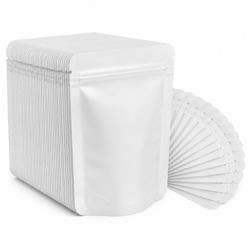 100pcs white mylar - white, bags