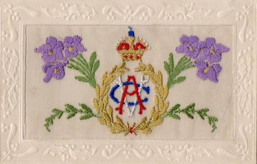 Ww1 patriotic embroidered silk - patriotic,
