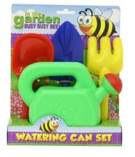 Kids Garden Play Set Toy Watering Can Spade Rake Gardening Tools  New 