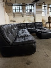 vintage modular leather sofa