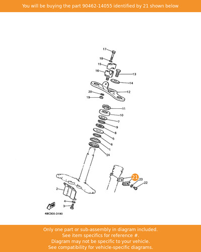 Yamaha clamp 90462 14055 - yamaha, 90462-14055