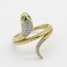 Textured Snake with Emerald