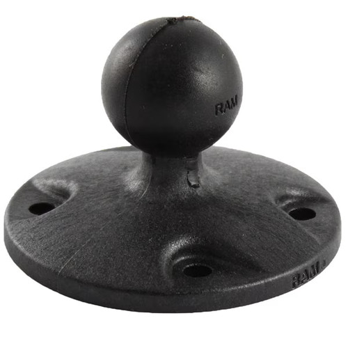 Ram mounts round amps base - round,