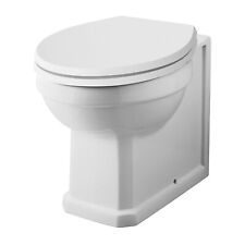 Nuie Richmond Traditional Back to Wall Toilet Pan White Ceramic Bathroom Loo