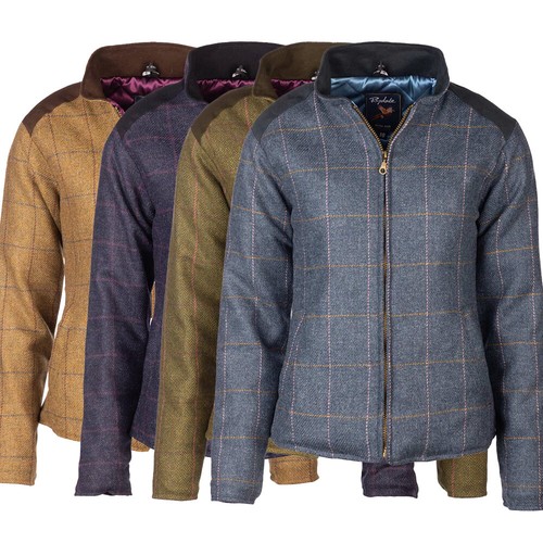 Ladies padded tweed jacket - tweed,