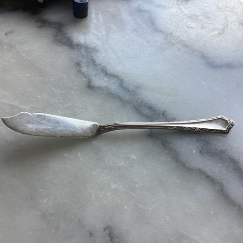 Solid silver fish knife - knife, by