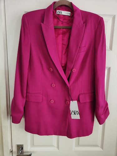 Zara pink blazer size - l, brand