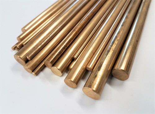Brass round square - round, flat