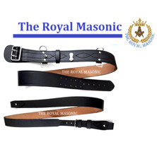 Sam Browne Belt & Brace | Sword Frog | Sword Knot | Black Leather |Chrome buckle