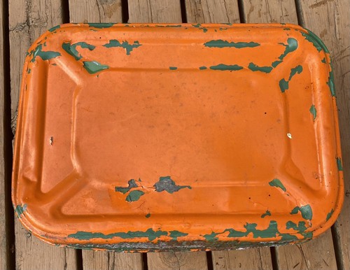 Vintage metal bread box - vintage,