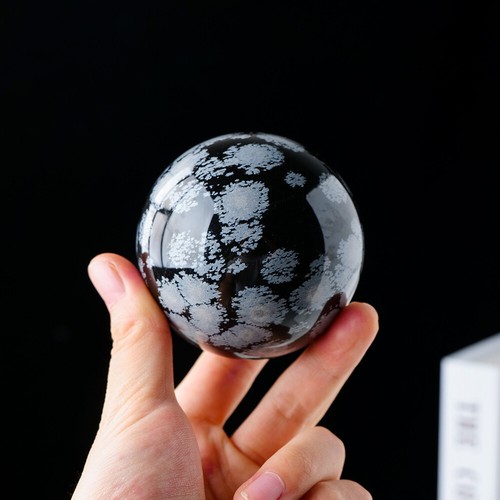 Snowflake obsidian ball - snowflake,