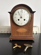 Antique Mantel Clock Wood Arch