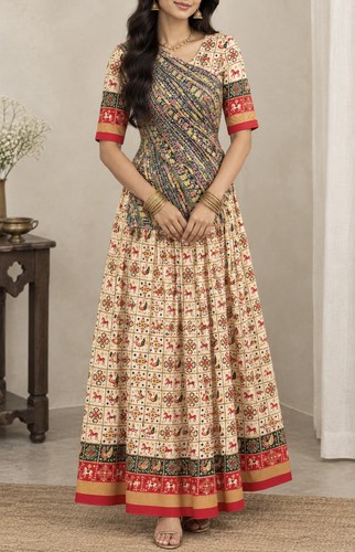 Women cream red green - red,