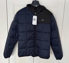 Lacoste Mens Padded Jacket Slim Fit Size L (54) Navy