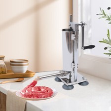 3L Commercial Sausage Stuffer Meat Filler Machine Stainless Steel+ Filling Tubes
