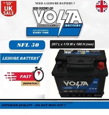 12V 50AH LEISURE BATTERY SFL 50AHC100 VOLTA 45Ah C20 FOR CARAVAN DEEP CYCLE
