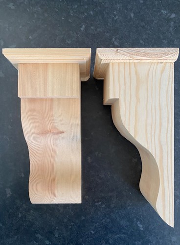Wooden corbels pair shelf - corbels,