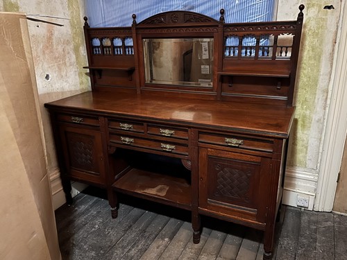Victorian mahogany mirror - victorian,