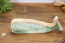 Green Wooden Whale Photo Holder Stand Name Card Party Wedding Ornament Memo Clip